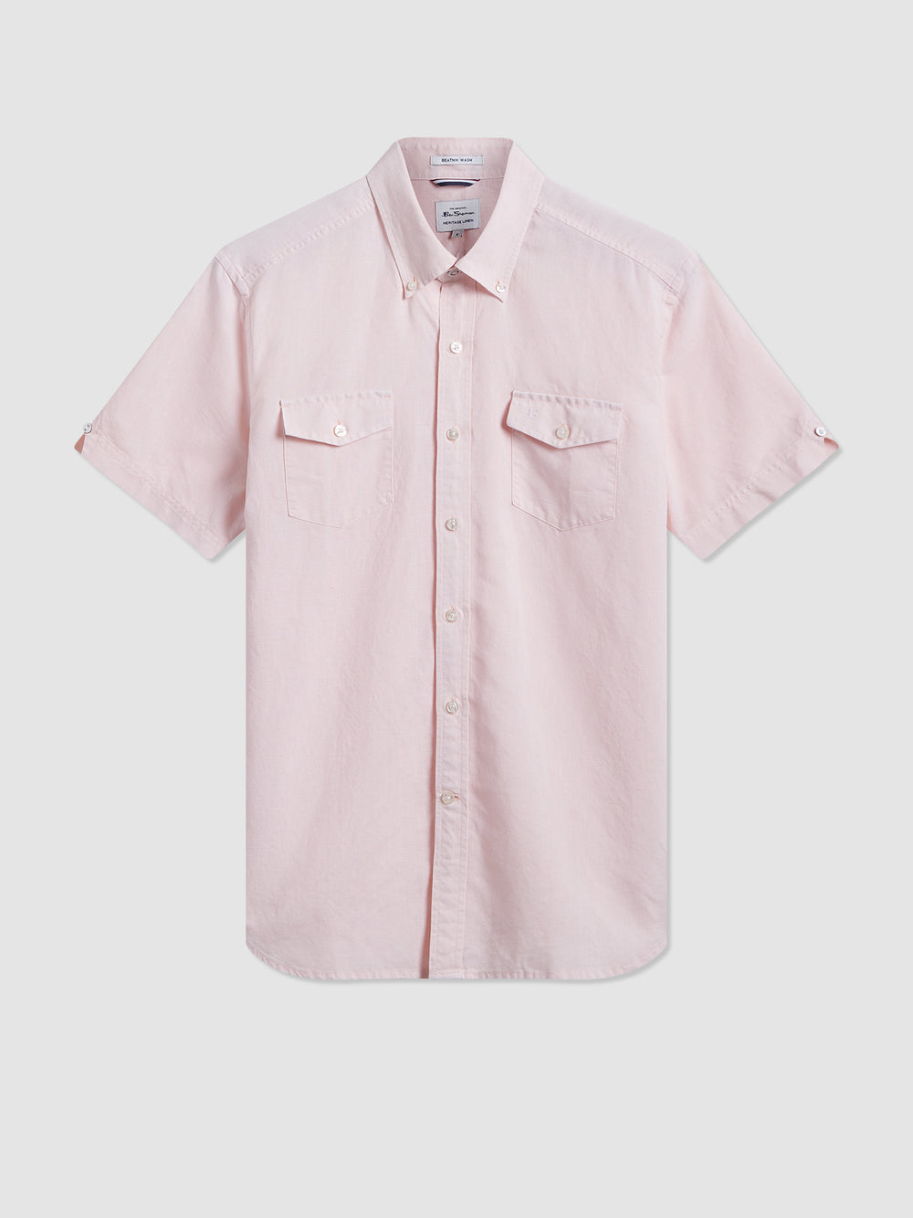 Chemises Ben Sherman Garment Dye Linen Rose Clair | MNG-87684951